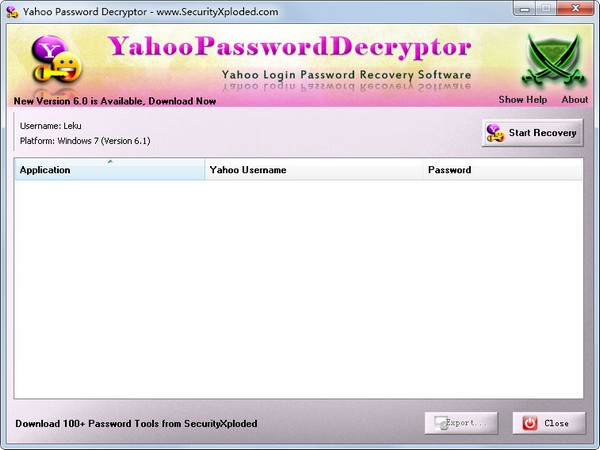 Yahoo Password Decryptor(Żƽ) V5.0 Ӣİ